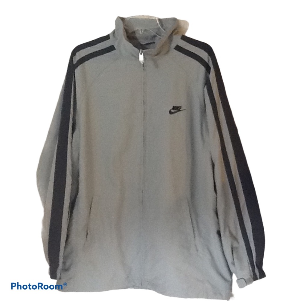 Nike Vintage Mens Striped Windbreaker Jacket Sz L